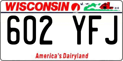 WI license plate 602YFJ