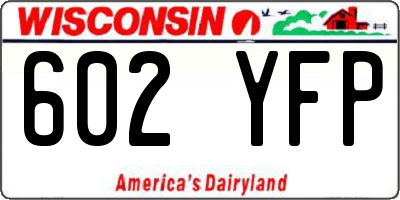 WI license plate 602YFP