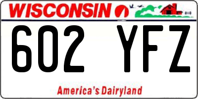 WI license plate 602YFZ