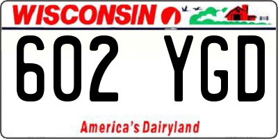 WI license plate 602YGD