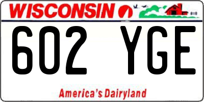 WI license plate 602YGE