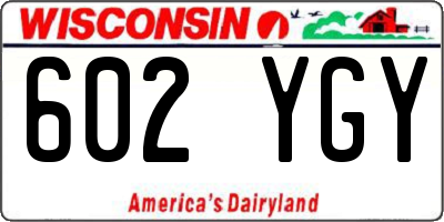 WI license plate 602YGY