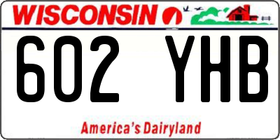 WI license plate 602YHB