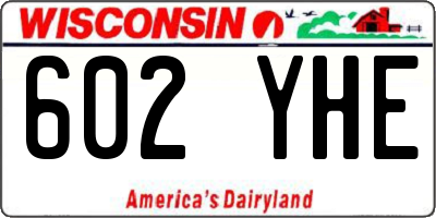 WI license plate 602YHE