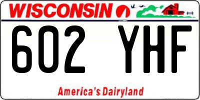 WI license plate 602YHF