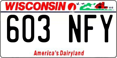 WI license plate 603NFY