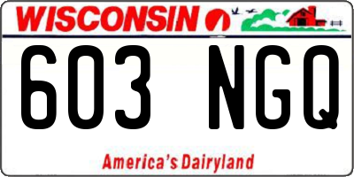 WI license plate 603NGQ