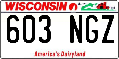 WI license plate 603NGZ