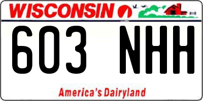 WI license plate 603NHH