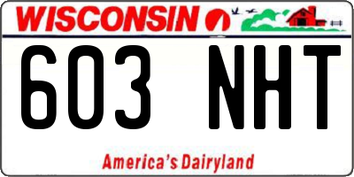 WI license plate 603NHT