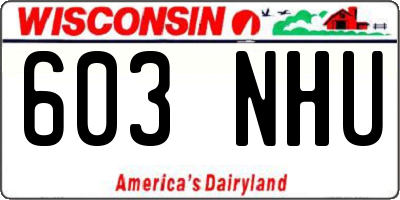WI license plate 603NHU