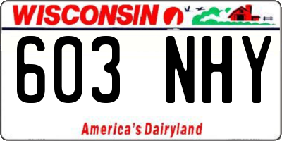 WI license plate 603NHY
