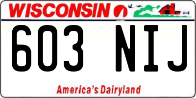 WI license plate 603NIJ