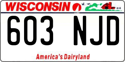 WI license plate 603NJD