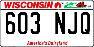 WI license plate 603NJQ