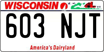 WI license plate 603NJT
