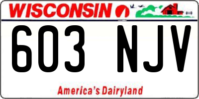 WI license plate 603NJV