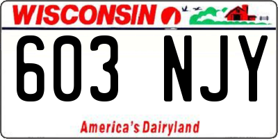 WI license plate 603NJY