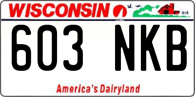 WI license plate 603NKB