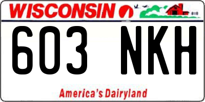 WI license plate 603NKH