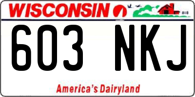 WI license plate 603NKJ
