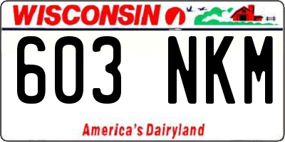 WI license plate 603NKM