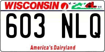 WI license plate 603NLQ