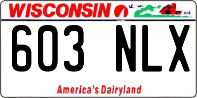 WI license plate 603NLX