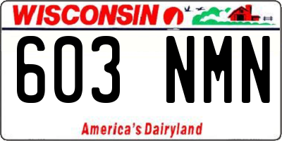 WI license plate 603NMN