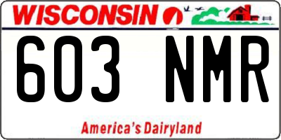 WI license plate 603NMR