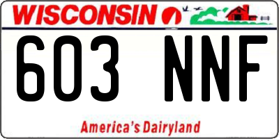 WI license plate 603NNF