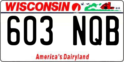WI license plate 603NQB