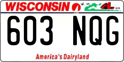 WI license plate 603NQG