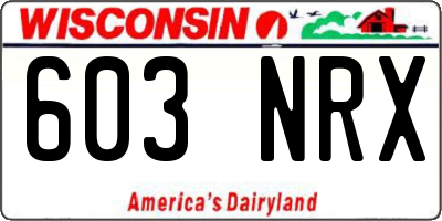 WI license plate 603NRX