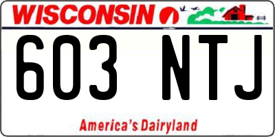 WI license plate 603NTJ