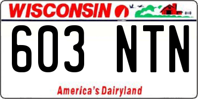 WI license plate 603NTN