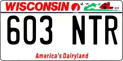 WI license plate 603NTR