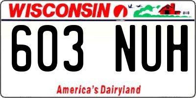 WI license plate 603NUH