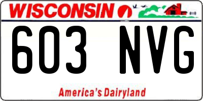 WI license plate 603NVG