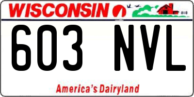 WI license plate 603NVL