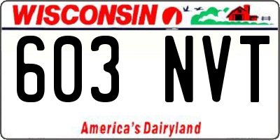 WI license plate 603NVT