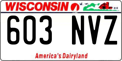 WI license plate 603NVZ