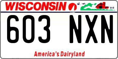 WI license plate 603NXN