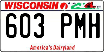 WI license plate 603PMH
