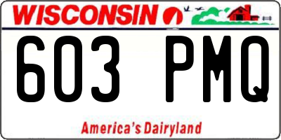 WI license plate 603PMQ