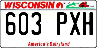 WI license plate 603PXH