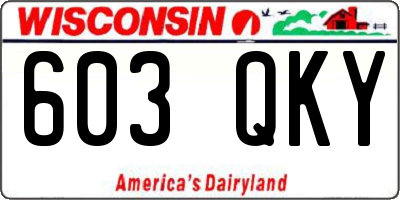 WI license plate 603QKY