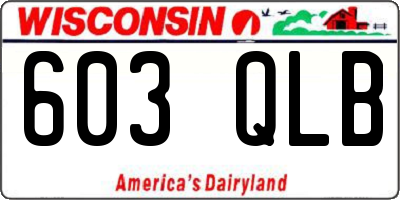 WI license plate 603QLB