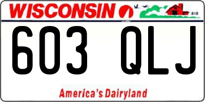 WI license plate 603QLJ