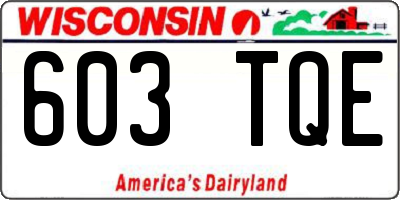 WI license plate 603TQE